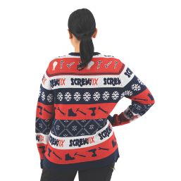 Site Screwfix Christmas Jumper Multi-Coloured Small 38.5" Chest