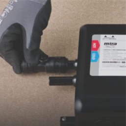 Mira Platinum Remote Single Outlet HP/Combi Thermostatic Black/Chrome Wireless Digital Shower Valve & Controller