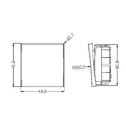 Knightsbridge Wide Rocker 20AX 2-Way Modular Light Switch Black
