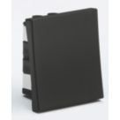 Knightsbridge Wide Rocker 20AX 2-Way Modular Light Switch Black