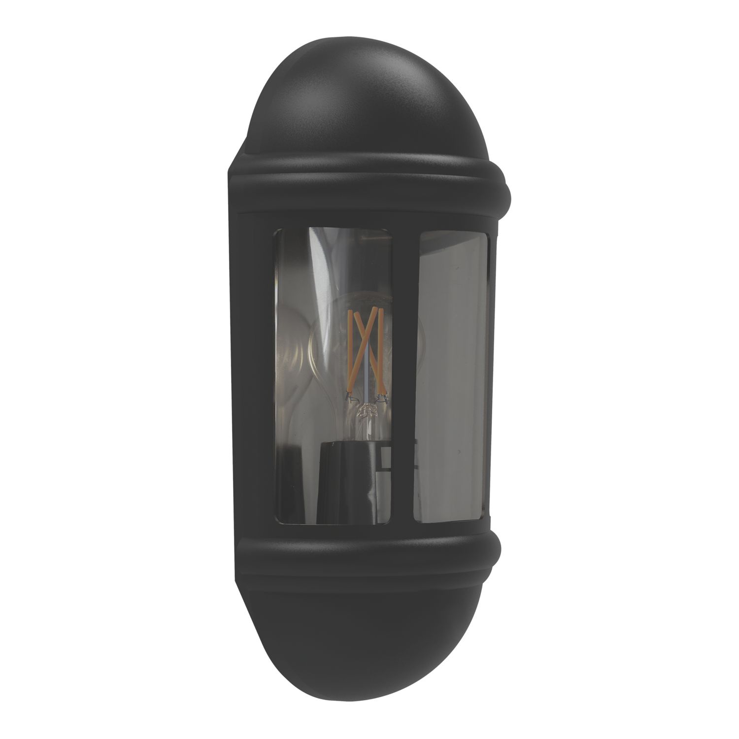 4lite Outdoor IP65 Half Wall Lantern Black (976RR)