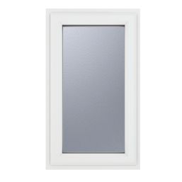 Crystal  Left-Hand Opening Obscure Double-Glazed Casement White uPVC Window  610mm x 1190mm