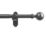 Rothley Polished Gunmetal Extendable Curtain Pole w/ Orb Finials 28mm x 125-216cm