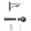 Rothley Polished Gunmetal Extendable Curtain Pole w/ Orb Finials 28mm x 125-216cm