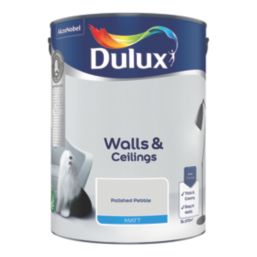Dulux Walls & Ceilings 5Ltr Polished Pebble Matt Emulsion  Paint