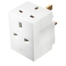 Masterplug 13A Fused 3-Way  Plug Adaptor