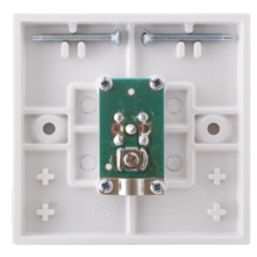 British General 900 Series 1-Gang F-Type Satellite Socket White with Colour-Matched Inserts
