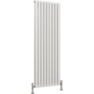 Reina Harley Double 1800mm x 630mm 6241BTU White Vertical Designer Radiator