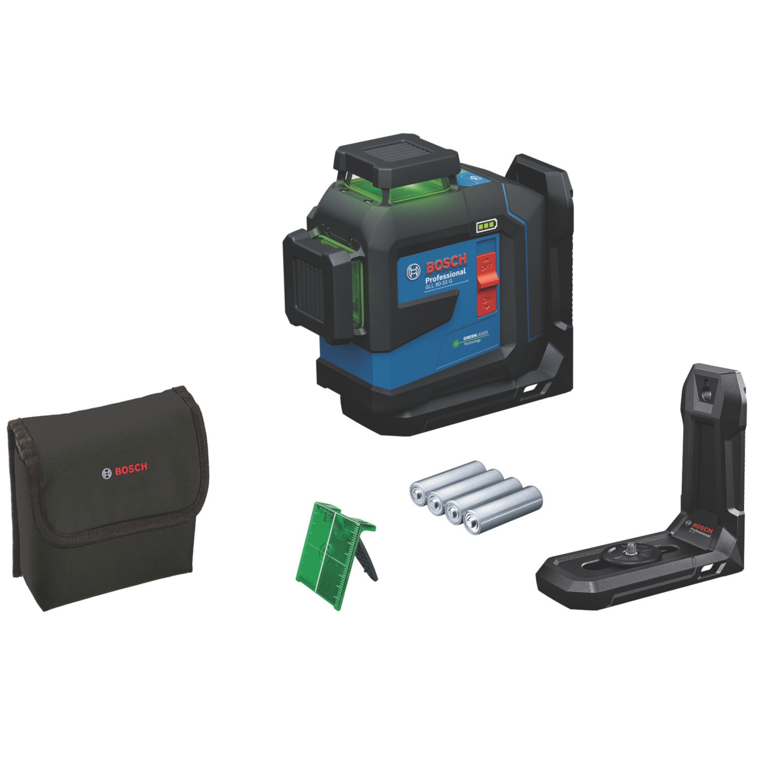 Bosch GLL 80-33 G Green Self-Levelling Multi-Line Line Laser (977EY)