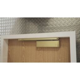 Rutland TS.11204 Fire Rated Cam-Action Overhead Door Closer Polished Brass