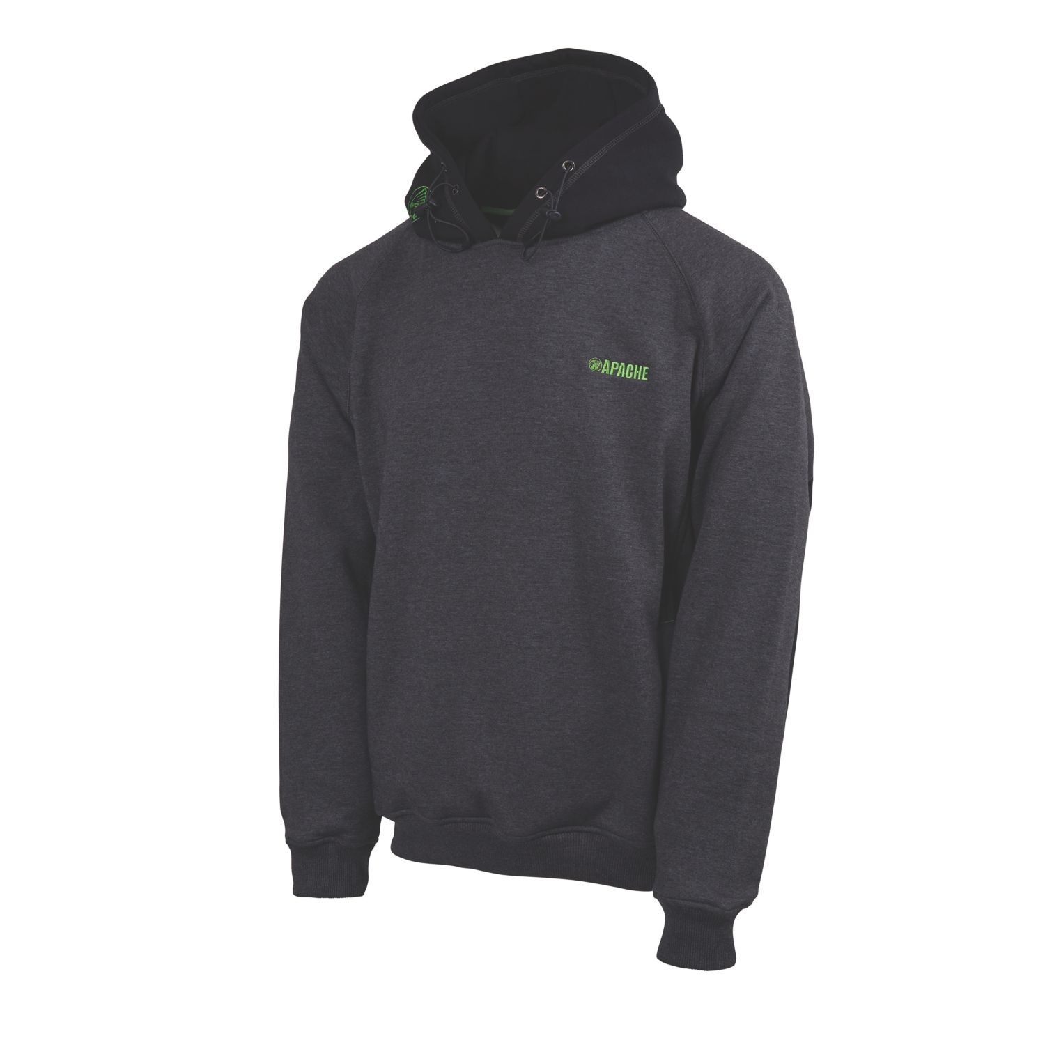 Apache Kingston Hooded Sweatshirt Grey/Black X Large 26" Chest (977HW)