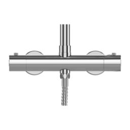 Gainsborough Round Dual Outlet HP Rear-Fed Exposed Chrome Thermostatic Cool Touch Mixer Shower