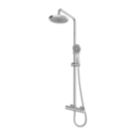 Gainsborough Round Dual Outlet HP Rear-Fed Exposed Chrome Thermostatic Cool Touch Mixer Shower