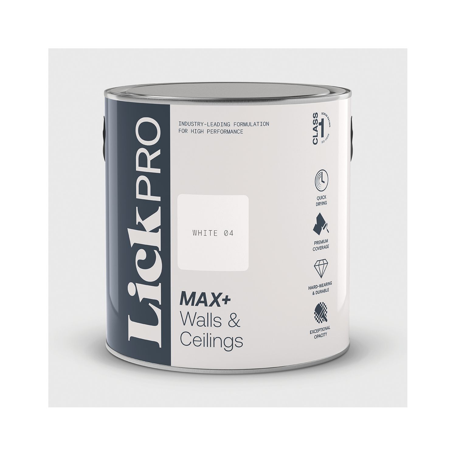 LickPro Max+ 2.5Ltr White 04 Eggshell Emulsion Paint (977JY)
