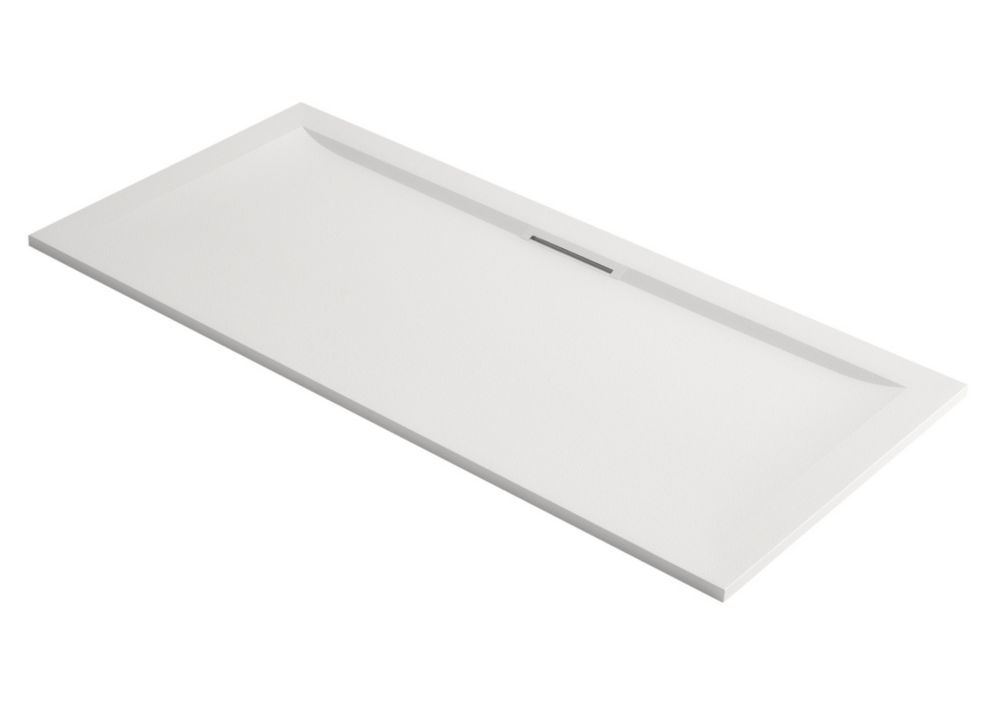 Mira Flight Level Rectangular Shower Tray White 1500mm x 800mm x 25mm Screwfix