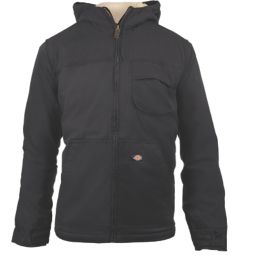 Dickies Sherpa Lined Duck  Jacket Rinsed Black X Large 46-48" Chest