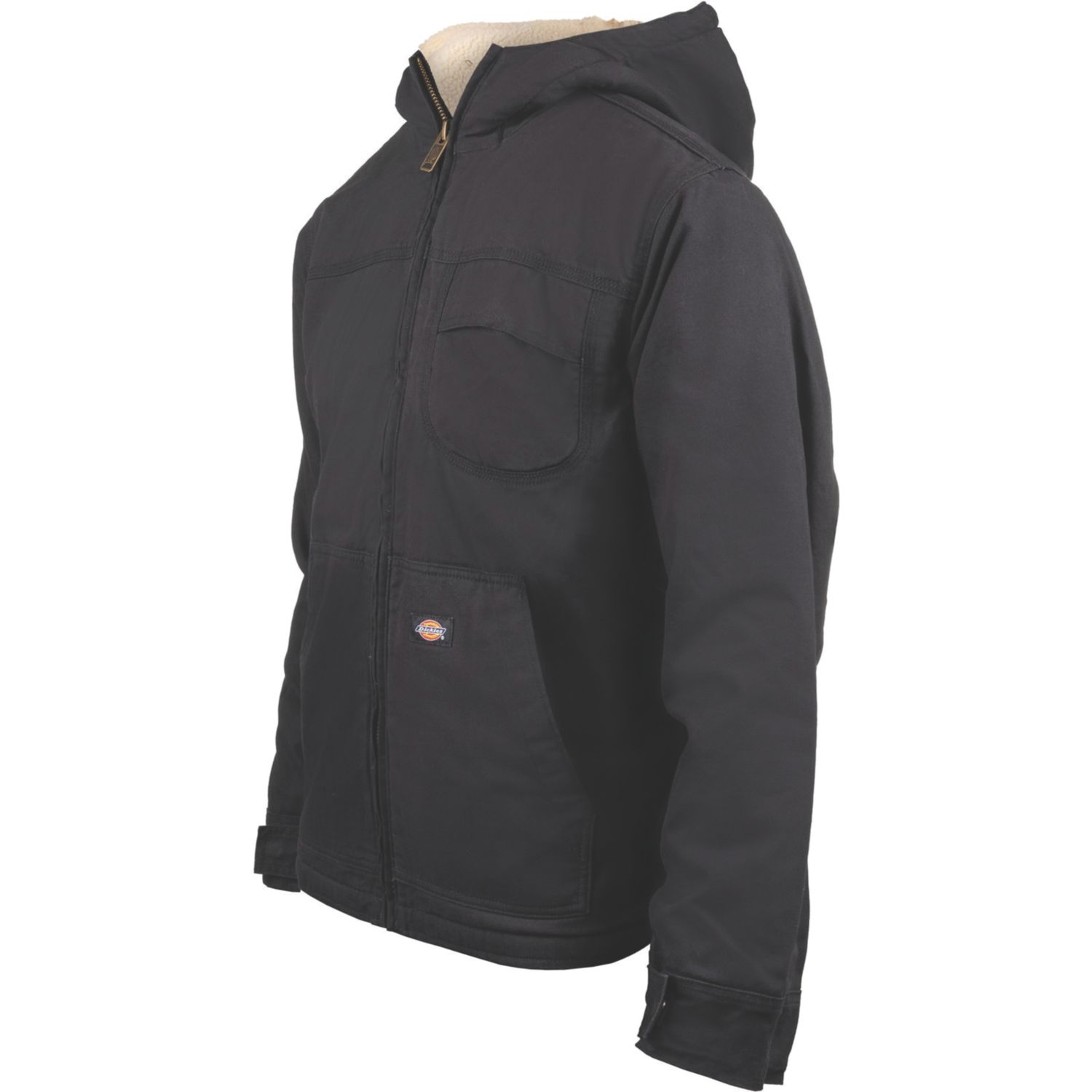 Dickies Sherpa Lined Duck Jacket Rinsed Black X Large 46-48" Chest (977RP)
