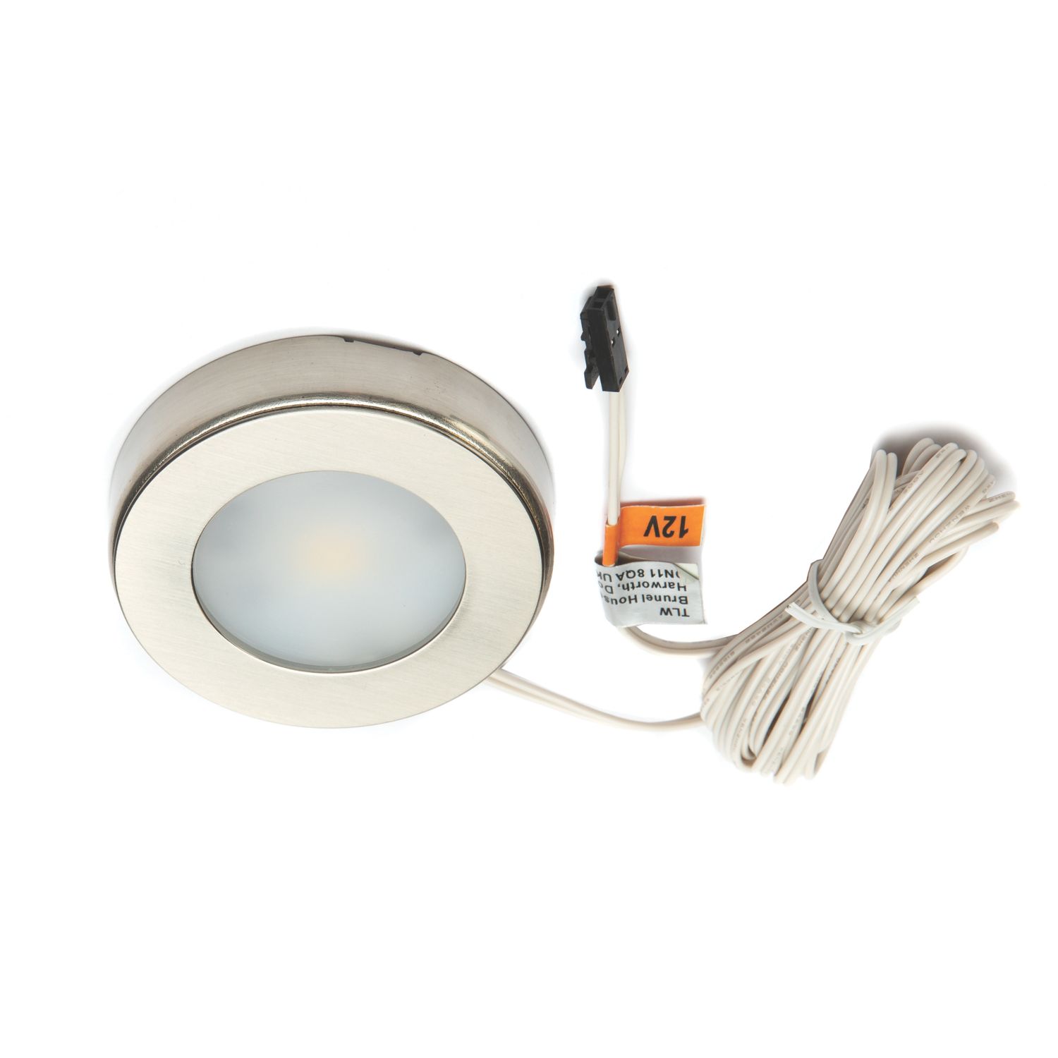 VEW Galaxy Round LED Cabinet Light Steel 2.6W 182lm (977TW)