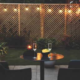 4lite Antheia 6.1m Outdoor LED Solar-Powered Festoon Lights 26lm