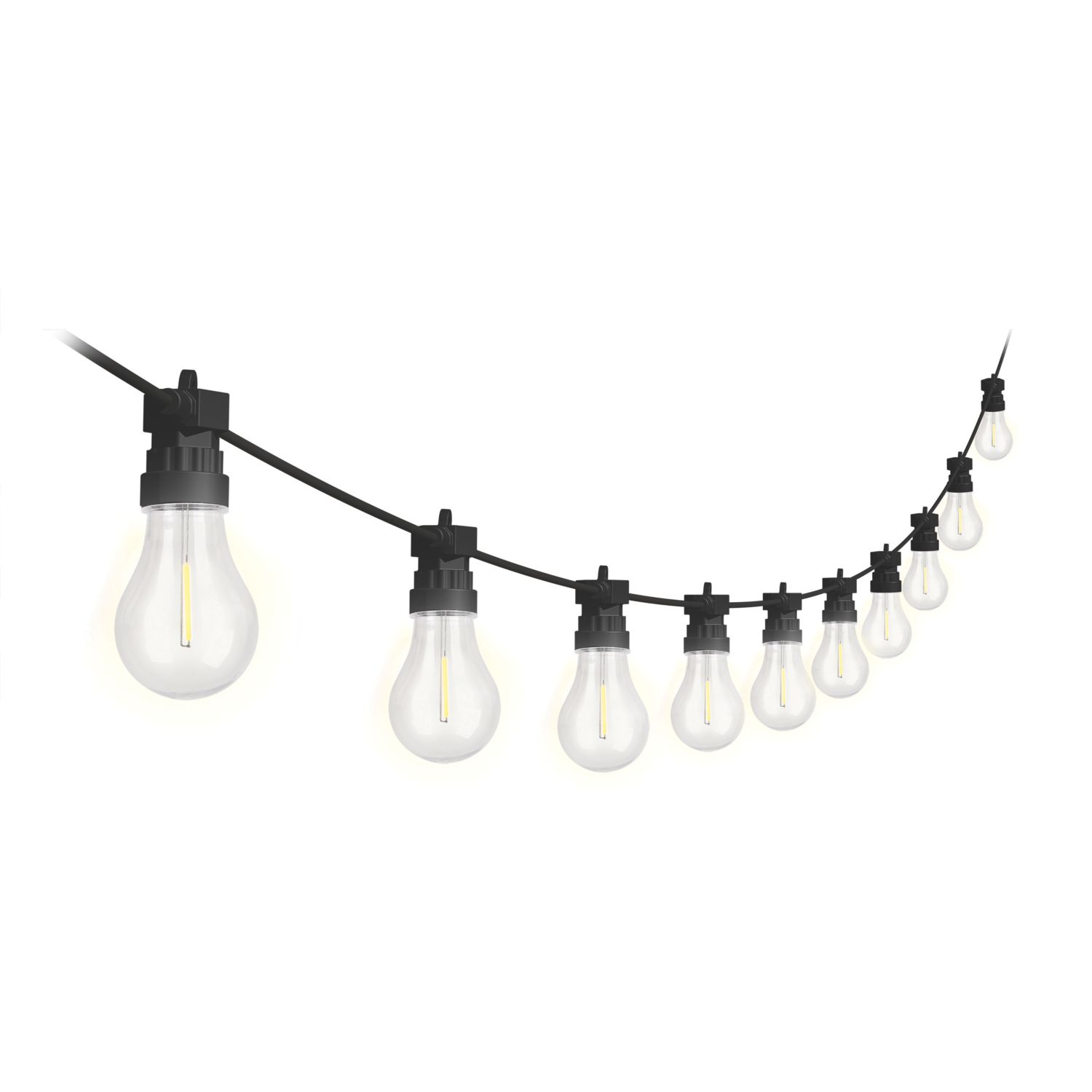 4lite Antheia 6.1m Outdoor LED Solar-Powered Festoon Lights 26lm (977VH)