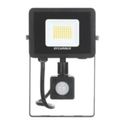 Sylvania SylFlood Outdoor LED Floodlight With PIR Sensor Black 10.5W 1000lm