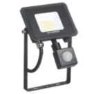 Sylvania SylFlood Outdoor LED Floodlight With PIR Sensor Black 10.5W 1000lm