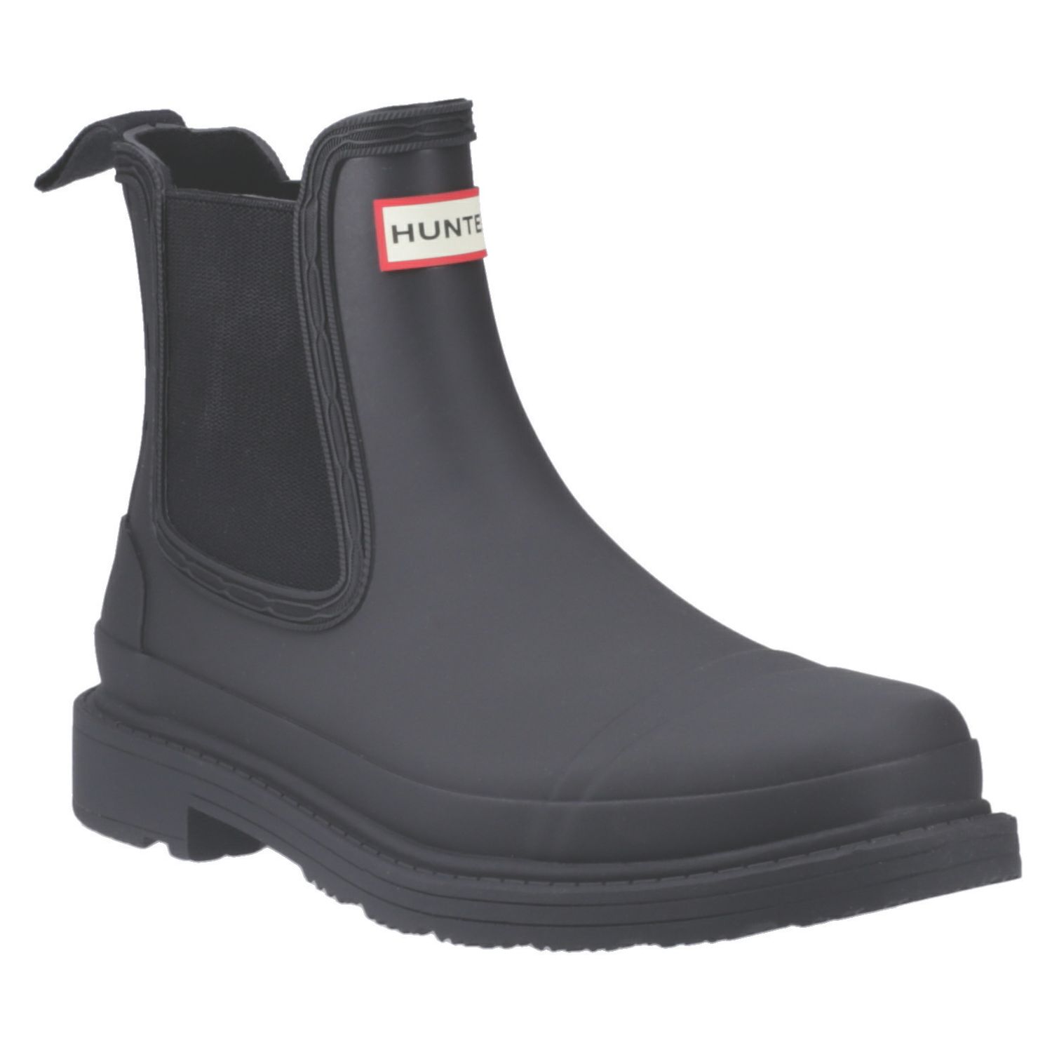 Hunter Commando Chelsea Size 8 Black Waterproof Non Safety Dealer Boots (977XN)