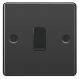 LAP  10AX 1-Gang 2-Way Light Switch  Black Nickel with Black Inserts
