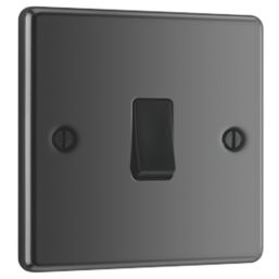 LAP  10AX 1-Gang 2-Way Light Switch  Black Nickel with Black Inserts