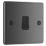 LAP  10AX 1-Gang 2-Way Light Switch  Black Nickel with Black Inserts
