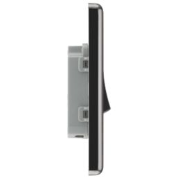 LAP  10AX 1-Gang 2-Way Light Switch  Black Nickel with Black Inserts