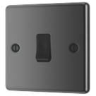 LAP  10AX 1-Gang 2-Way Light Switch  Black Nickel with Black Inserts