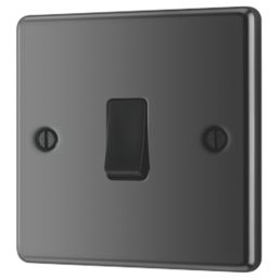 LAP  10AX 1-Gang 2-Way Light Switch  Black Nickel with Black Inserts