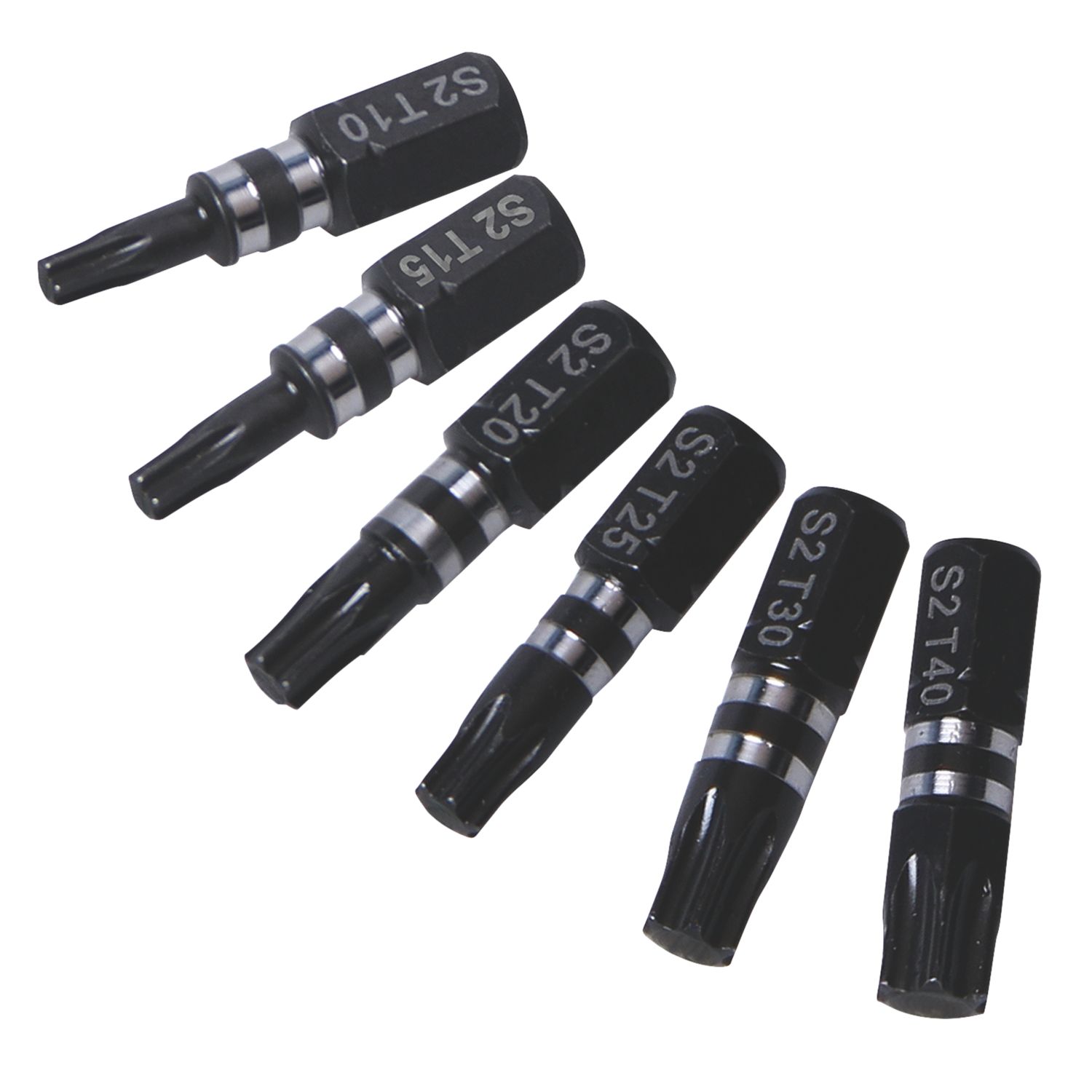 Erbauer 1/4" Hex Shank TX Impact Screwdriver Bit Set 6 Pieces (9785X)