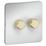 Knightsbridge SF2192MWB 2-Gang 2-Way LED Dimmer  Matt White
