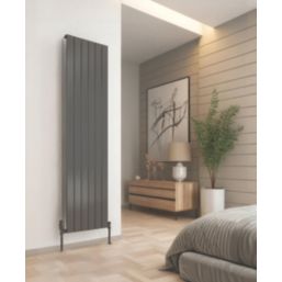 Reina Harley Single 1600mm x 420mm 2438BTU Anthracite Vertical Designer Radiator
