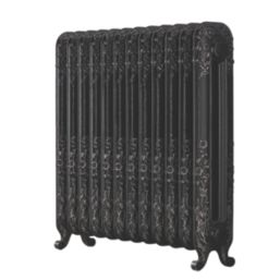 Arroll 794mm x 814mm 4260BTU Black / Silver Cast Iron 2 Column Radiator