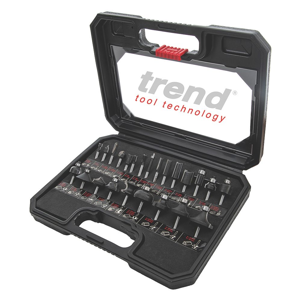 Trend SET/SS24X1/4TC 1/4" Shank Router Cutter Starter Set 24 Pieces