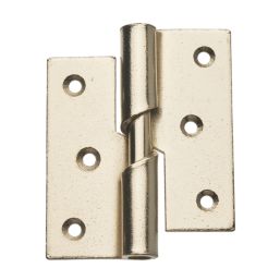 Smith & Locke Satin Nickel  Rising Butt Hinges LH 75mm x 71mm 2 Pack