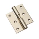 Smith & Locke Satin Nickel  Rising Butt Hinges LH 75mm x 71mm 2 Pack