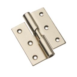 Smith & Locke Satin Nickel  Rising Butt Hinges LH 75mm x 71mm 2 Pack
