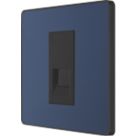 British General Evolve 1-Gang Master Telephone Socket Blue with Black Inserts