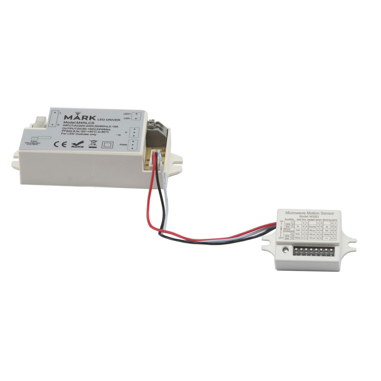 MARK Alaska Indoor & Outdoor White Microwave Corridor Sensor 30-150° (978TW)