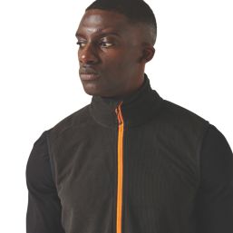 Regatta Navigate Fleece Bodywarmer Black/Orange Pop Medium 39.5" Chest