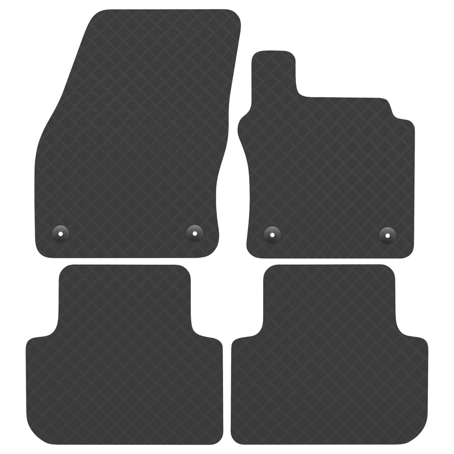 Car Mat Co. Volkswagen Tiguan 2016 on Rubber Car Mats 4 Piece Set (978VV)