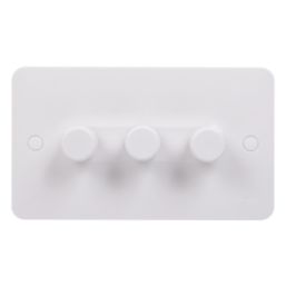 Schneider Electric Lisse 3-Gang 2-Way  Dimmer Switch  White