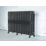Arroll 760mm x 1154mm 6879BTU Black / Silver Cast Iron 3 Column Radiator