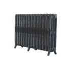 Arroll 760mm x 1154mm 6879BTU Black / Silver Cast Iron 3 Column Radiator