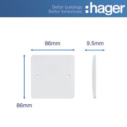 Hager Sollysta WMP1 1-Gang Blanking Plate White