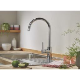 Bristan Pistachio Easyfit Monobloc Kitchen Sink Mixer Taps Chrome-Plated 1 Pair